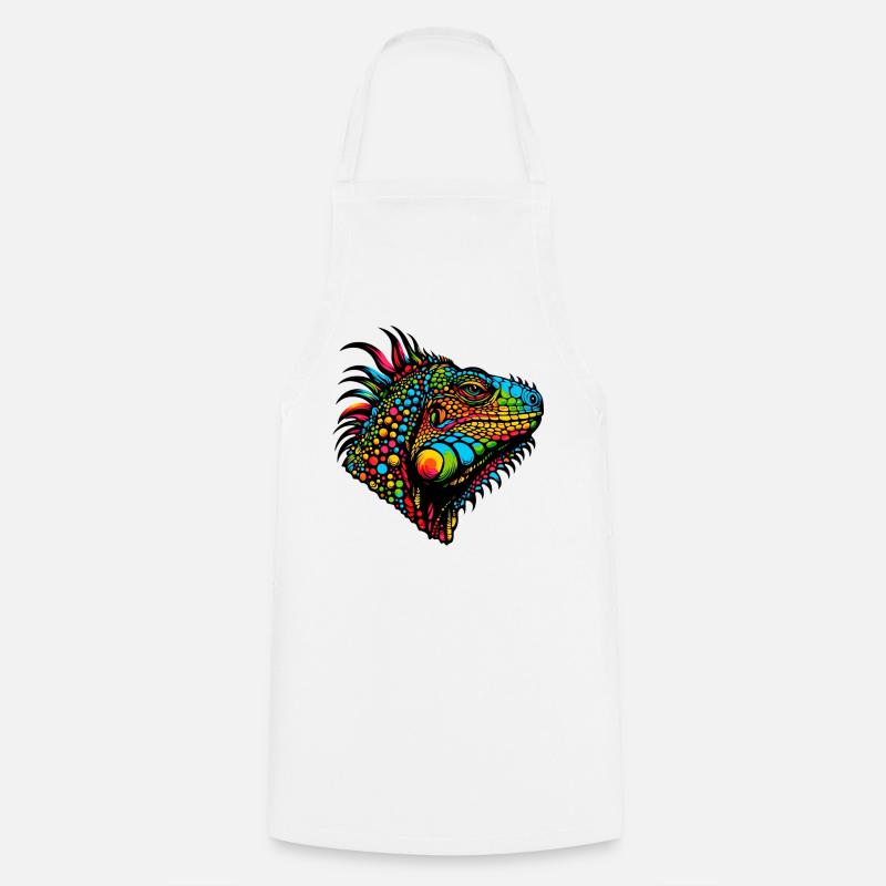 Iguana - Cooking Apron - white