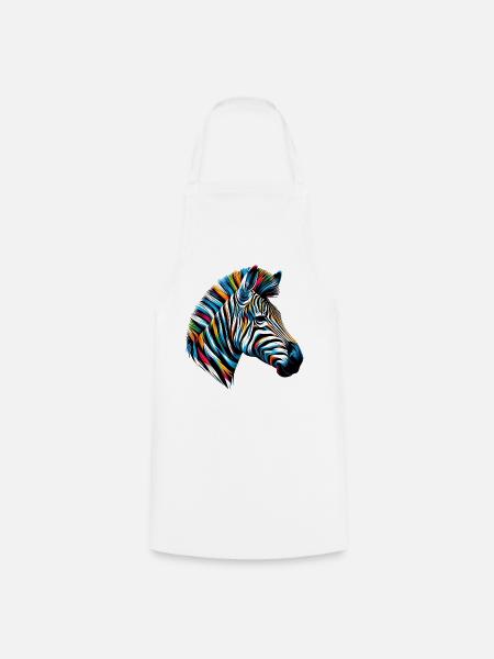Zebra - Kochschürze - Weiß