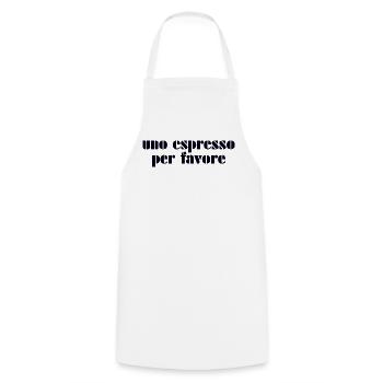 Espresso Italia Italien - Kochschürze - Weiß - Vorne - AI Model Male 185 dark (185cm)