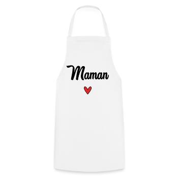 BONNE FÊTE. COEUR. BONNE FÊTE MAMAN. MAMAN - Tablier de cuisine - blanc - Devant - AI Model Male 185 dark (185cm)