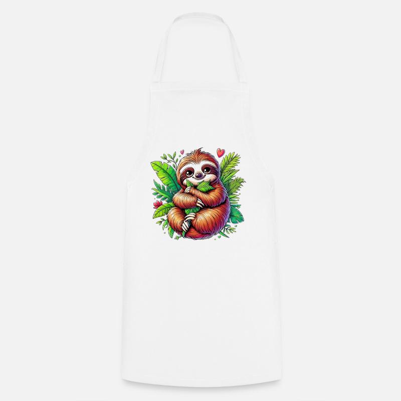 Sloth - Cooking Apron - white