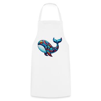 Whale - Cooking Apron - white - Front - AI Model Male 185 dark (185cm)
