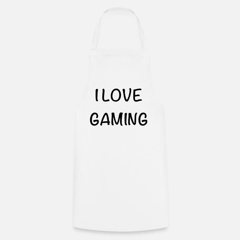 I love gaming - Cooking Apron - white