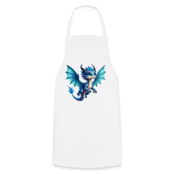 Drache - Kochschürze - Weiß - Vorne - AI Model Male 185 dark (185cm)