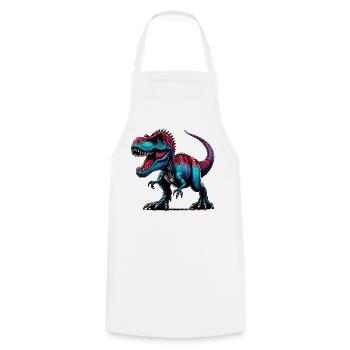 Dinosaur - Cooking Apron - white - Front - AI Model Male 185 dark (185cm)