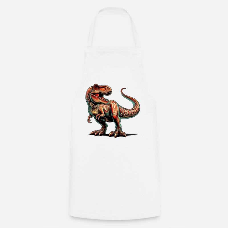 Dinosaurier - Kochschürze - Weiß
