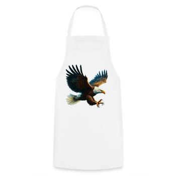 Adler - Kochschürze - Weiß - Vorne - AI Model Male 185 dark (185cm)