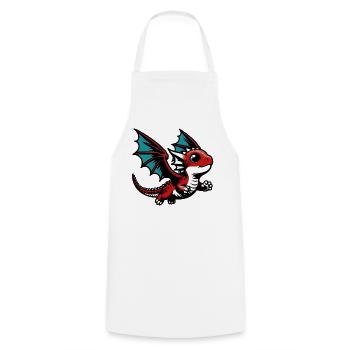 Dragon - Cooking Apron - white - Front - AI Model Male 185 dark (185cm)