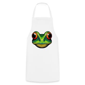Grenouille - Tablier de cuisine - blanc - Devant - AI Model Male 185 dark (185cm)