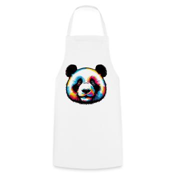 Panda - Kochschürze - Weiß - Vorne - AI Model Male 185 dark (185cm)