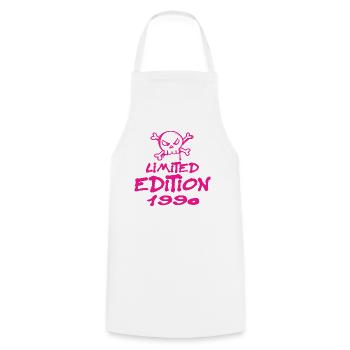 Limited Edition 1990 Birthday Born 1990 - Cooking Apron - white - Front - AI Model Male 185 dark (185cm)
