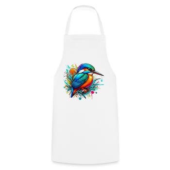 Kingfisher - Cooking Apron - white - Front - AI Model Male 185 dark (185cm)
