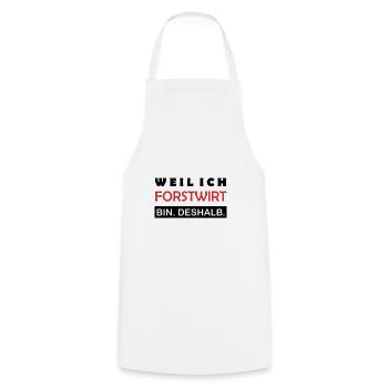 Weil ich Forstwirt bin Deshalb Waldbauer Stolz - Kochschürze - Weiß - Vorne - AI Model Male 185 dark (185cm)