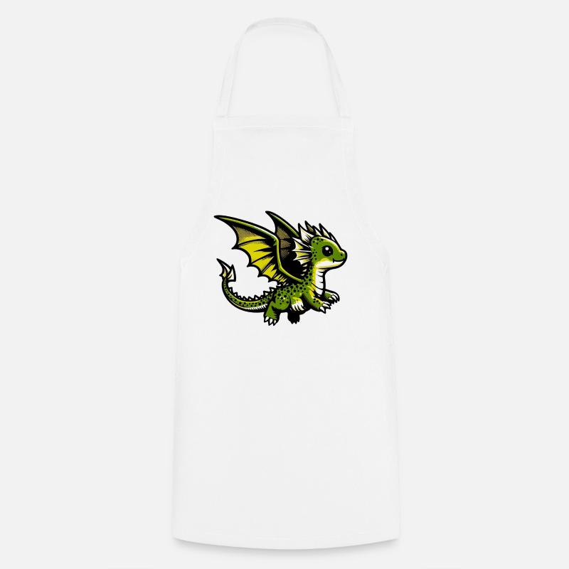 Drache - Kochschürze - Weiß