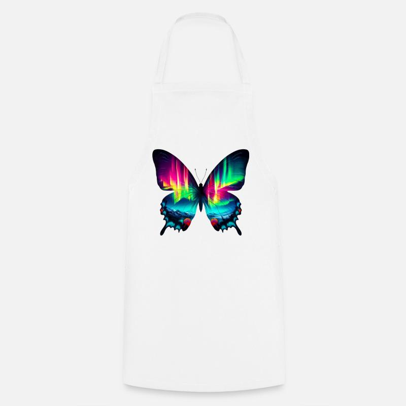 Butterfly - Cooking Apron - white