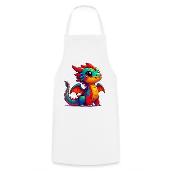 Dragon - Cooking Apron - white - Front - AI Model Male 185 dark (185cm)