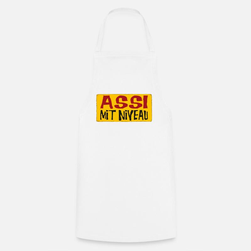 Assi Mit Niveau - Kochschürze - Weiß