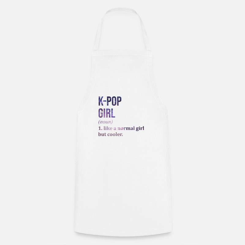k pop - Tablier de cuisine - blanc