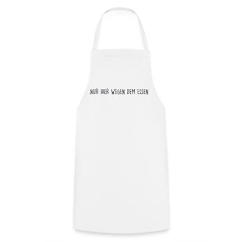 SEULEMENT ICI POUR LA NOURRITURE - Tablier de cuisine - blanc - Devant - AI Model Male 185 dark (185cm)