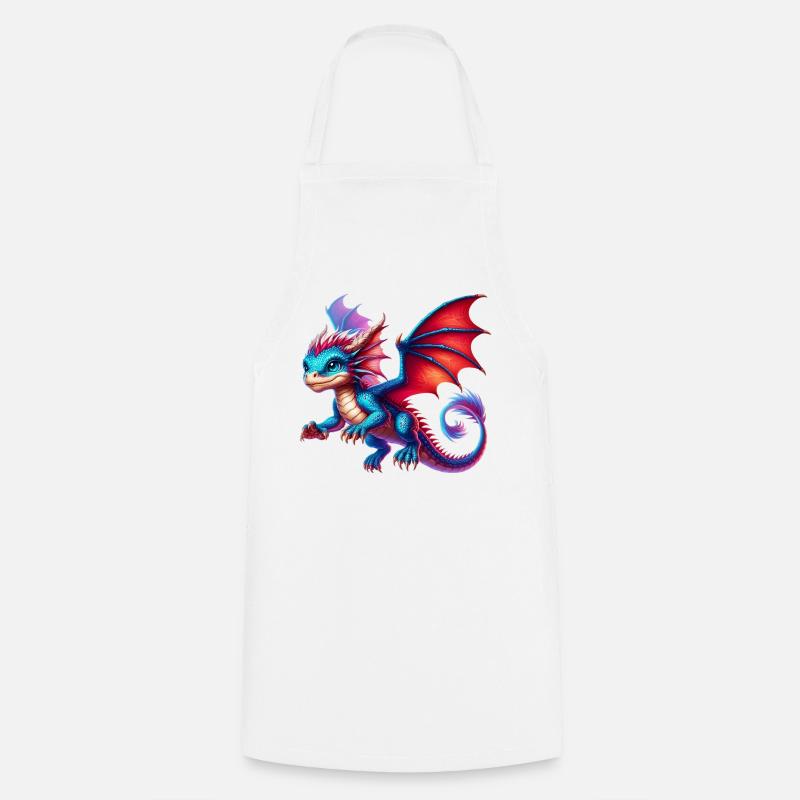 Drache - Kochschürze - Weiß