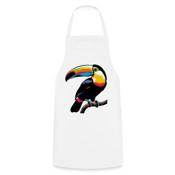 Toucan - Cooking Apron - white - Front - AI Model Male 185 dark (185cm)