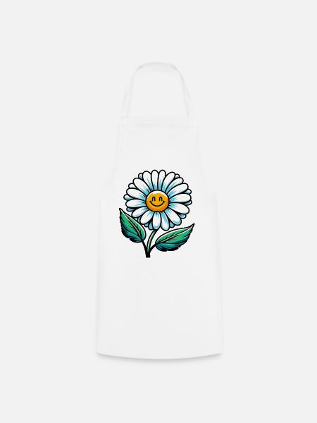 Gänseblümchen - Kochschürze - Weiß