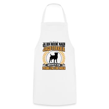 Smell of Hunting Terrier German Hunting Dog - Cooking Apron - white - Front - AI Model Male 185 dark (185cm)