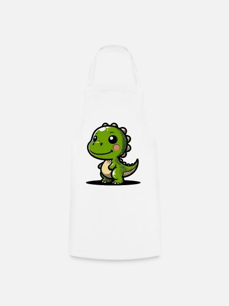 Dinosaurier - Kochschürze - Weiß