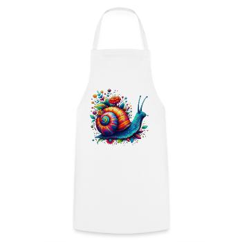 Escargot - Tablier de cuisine - blanc - Devant - AI Model Male 185 dark (185cm)