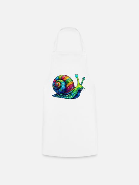 Schnecke - Kochschürze - Weiß