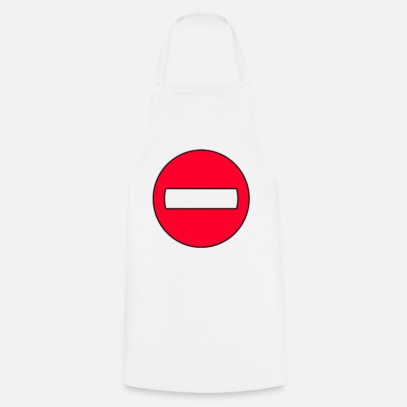 Icône Pas de Passage Rouge - Tablier de cuisine - blanc