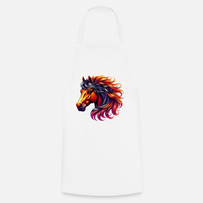 Cheval - Tablier de cuisine - blanc