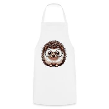 Hedgehog - Cooking Apron - white - Front - AI Model Male 185 dark (185cm)