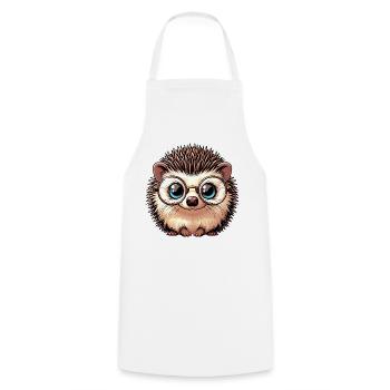 Hedgehog - Cooking Apron - white - Front - AI Model Male 185 dark (185cm)