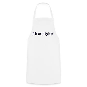 FREESTYLER Hashtag - Kochschürze - Weiß - Vorne - AI Model Male 185 dark (185cm)