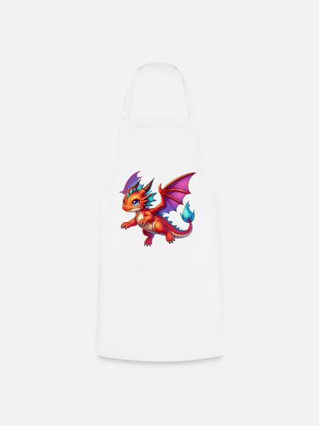 Drache - Kochschürze - Weiß