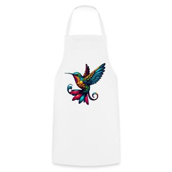 Kolibri - Kochschürze - Weiß - Vorne - AI Model Male 185 dark (185cm)