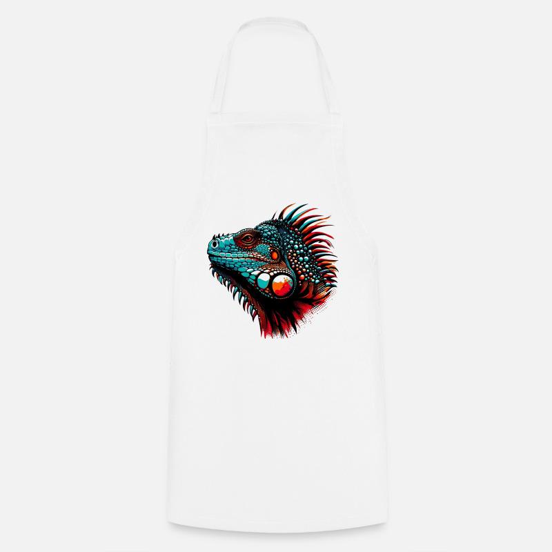 Iguana - Cooking Apron - white