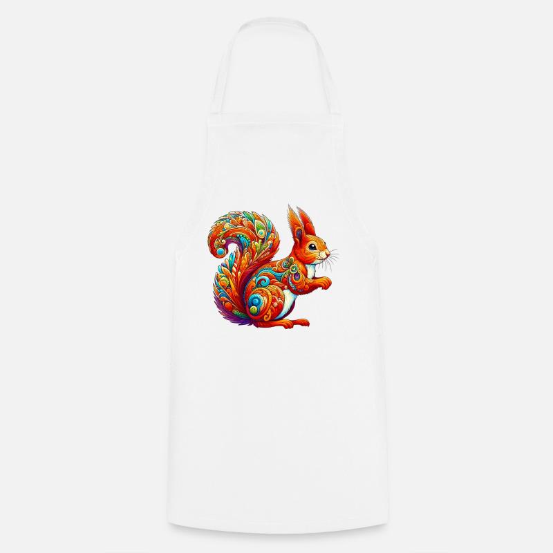 Squirrel - Cooking Apron - white