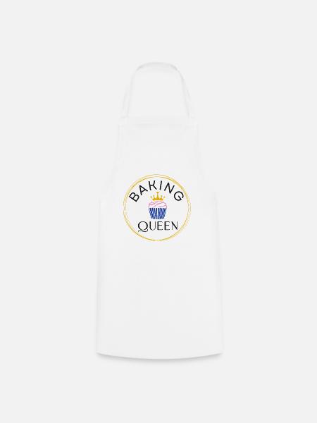 Baking Queen personalisierbar - Kochschürze - Weiß