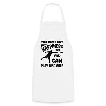 Le bonheur n’achète pas, mais vous pouvez jouer au disc golf - Tablier de cuisine - blanc - Devant - AI Model Male 185 dark (185cm)