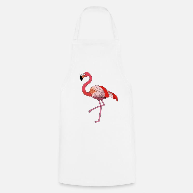Flamingo - Kochschürze - Weiß