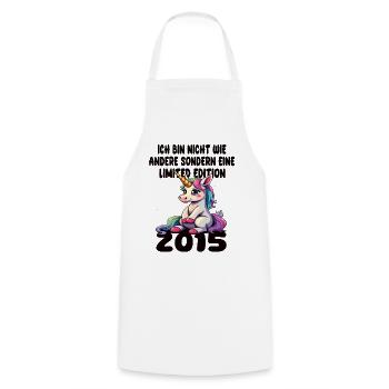 Limited Edition 2015 Birthday 2015 Born - Cooking Apron - white - Front - AI Model Male 185 dark (185cm)