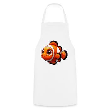 Clownfisch - Kochschürze - Weiß - Vorne - AI Model Male 185 dark (185cm)