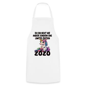 Limited Edition 2020 Geburtstag 2020 Geboren - Kochschürze - Weiß - Vorne - AI Model Male 185 dark (185cm)