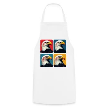 Bald eagle - Cooking Apron - white - Front - AI Model Male 185 dark (185cm)