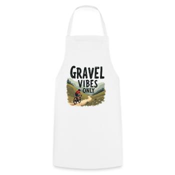 Gravel Vibes Only Gravel Bike Gravel Fahrrad - Cooking Apron - white - Front - AI Model Male 185 dark (185cm)