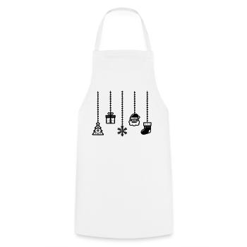Hanging décor Christmas decoration - Cooking Apron - white - Front - AI Model Male 185 dark (185cm)