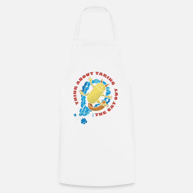 Cat Out - Tablier de cuisine - blanc