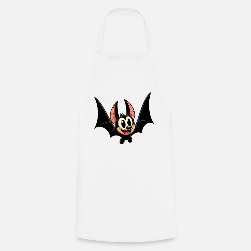 Bat - Cooking Apron - white